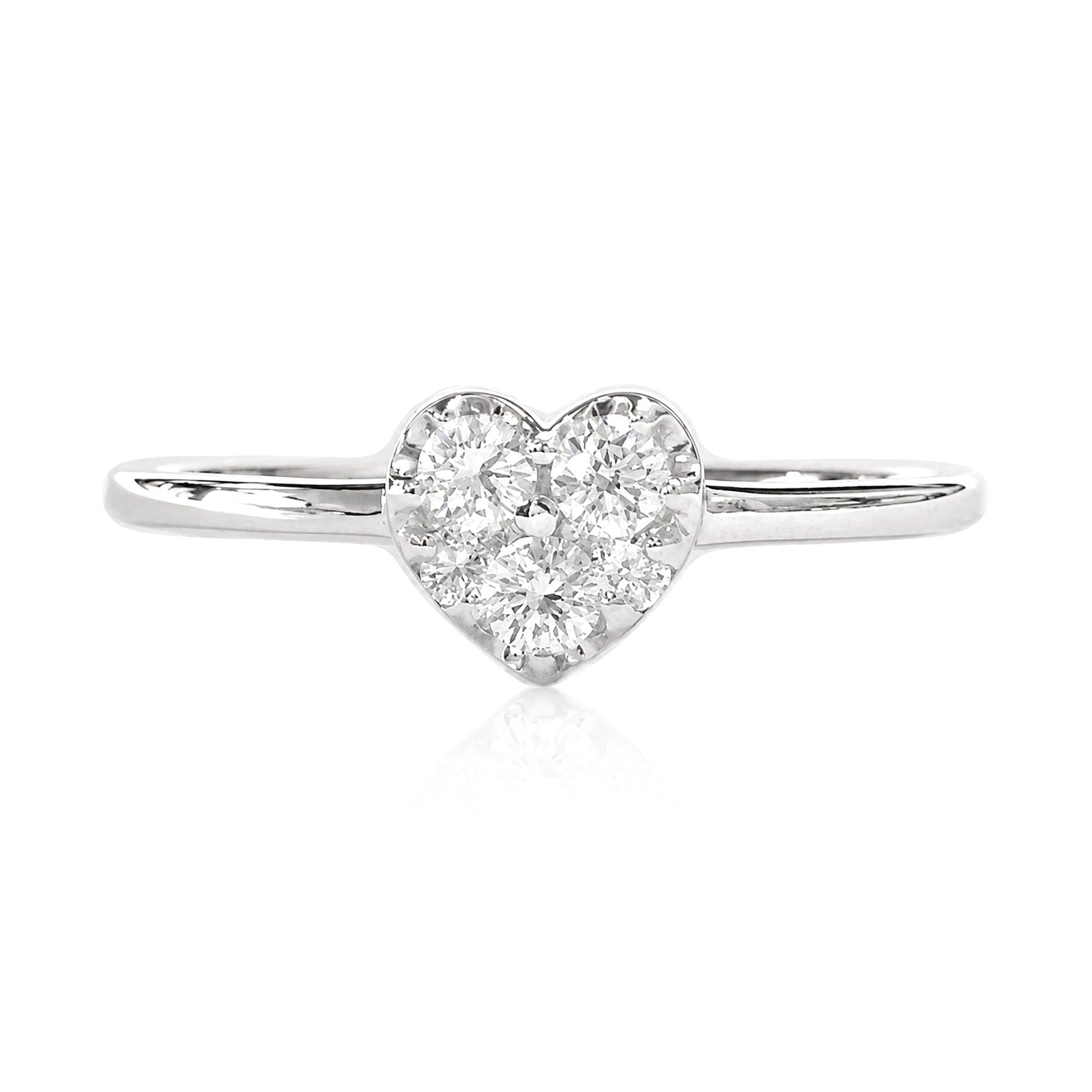天然ダイヤモンドリング 0.15ct Round 18KWG 画像