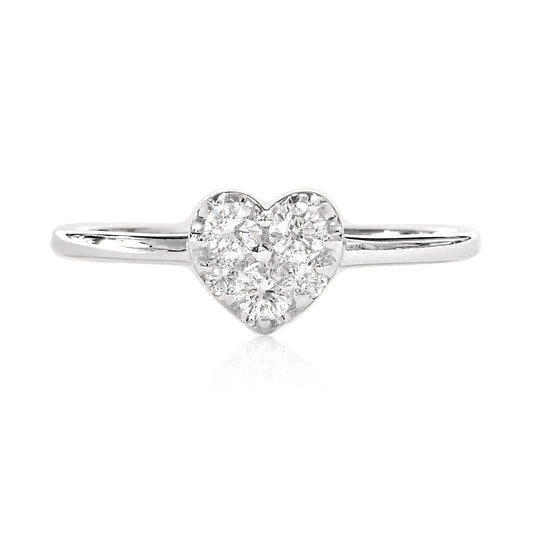天然ダイヤモンドリング 0.15ct Round 18KWG 画像