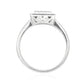 天然ダイヤモンドリング バゲット 0.25ct 18KWG 横画像