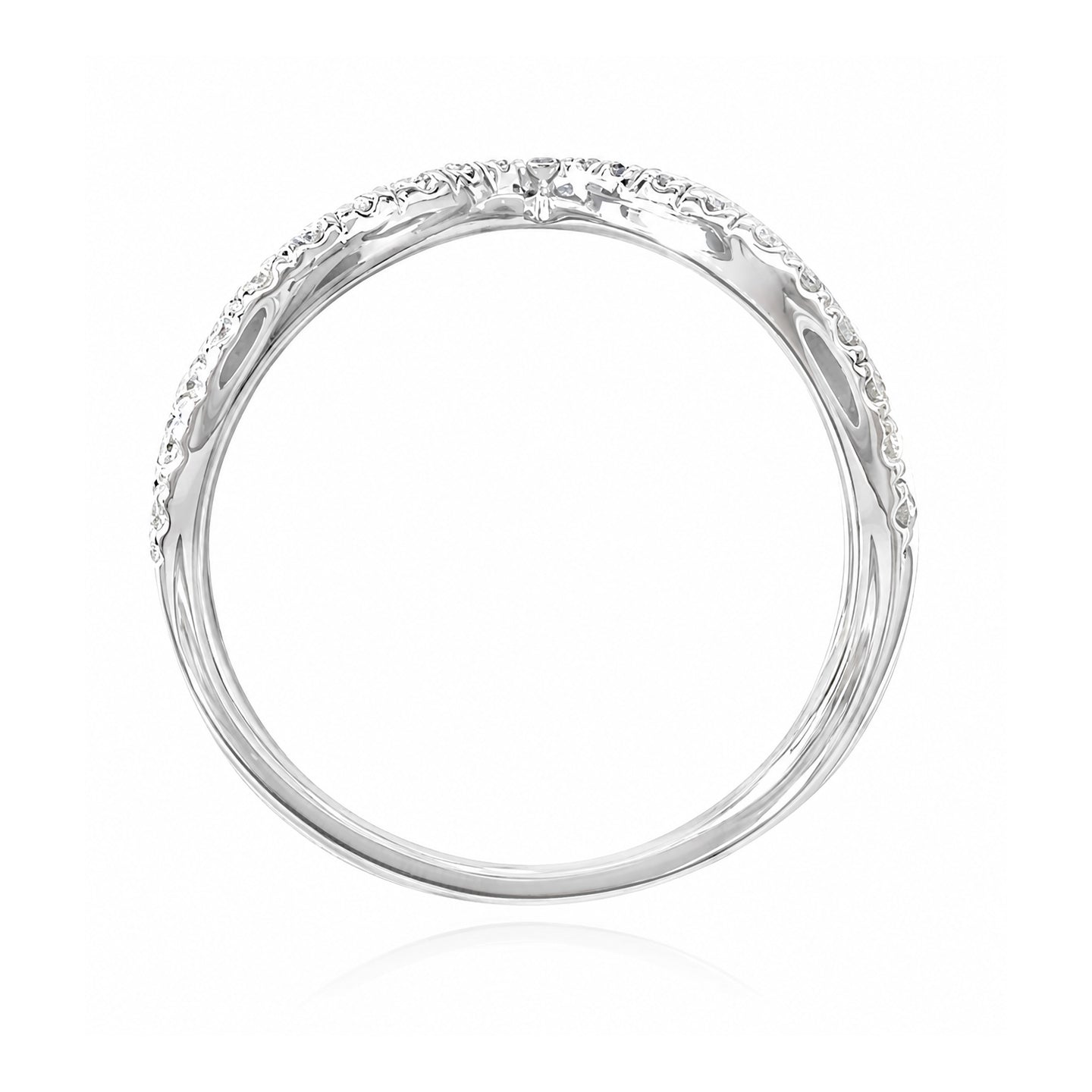 天然ダイヤモンドリング 0.2ct Round PT900 横画像