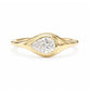 天然ダイヤモンドリング 0.41ct Pear 18KYG 画像