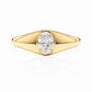 天然ダイヤモンドリング 0.459ct Oval 18KYG 画像