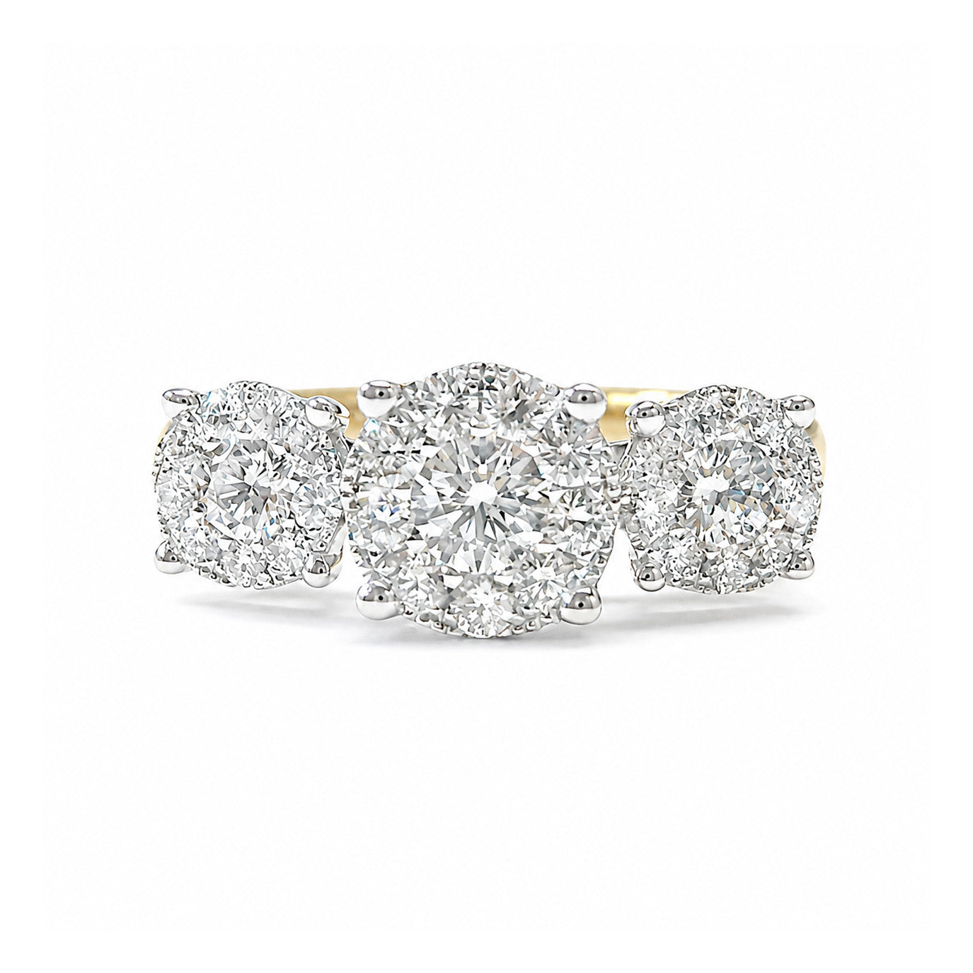 天然ダイヤモンドリング 0.72ct Round 18KYG/18KWG 画像