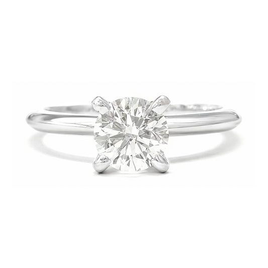 天然ダイヤモンドリング 0.8ct Round 18KWG 画像