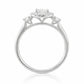 天然ダイヤモンドリング 1.02ct Oval 18KWG 横画像