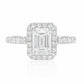 天然ダイヤモンドリング 1.073ct Emerald 18KWG 画像