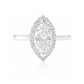 天然ダイヤモンドリング 1.099ct Marquise 18KWG 画像