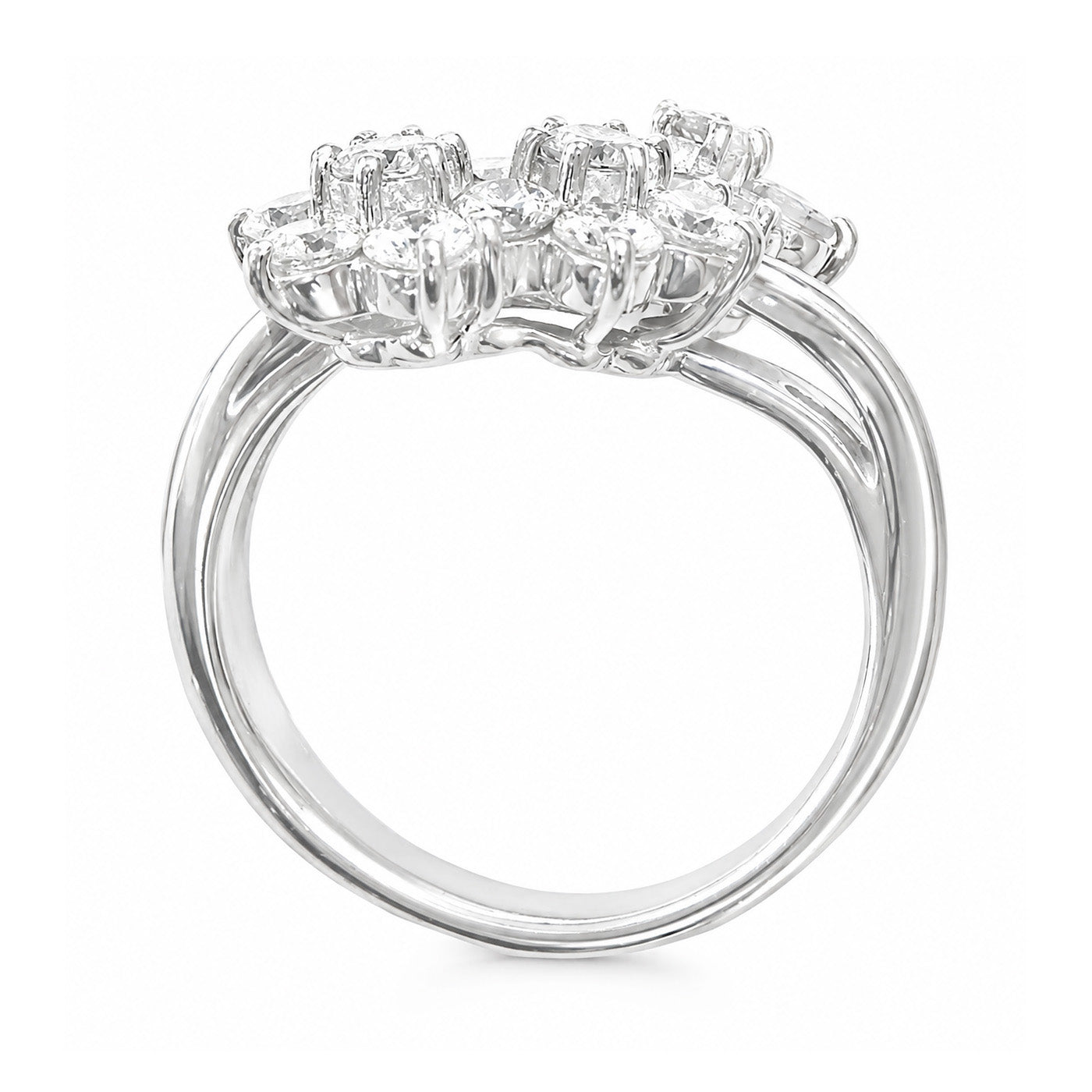 天然ダイヤモンドリング 1.25ct Round PT900 横画像