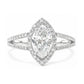 天然ダイヤモンドリング 1.317ct Marquise 18KWG 画像
