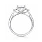 天然ダイヤモンドリング 1.32ct Princess 18KWG 横画像