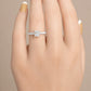 天然ダイヤモンドリング 1.361ct Princess 18KWG 着用