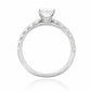 天然ダイヤモンドリング 1.361ct Princess 18KWG 横画像