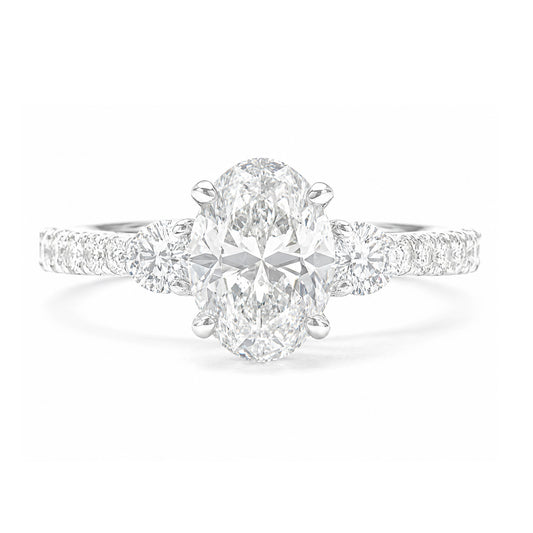 天然ダイヤモンドリング 1.374ct Oval 18KWG 画像