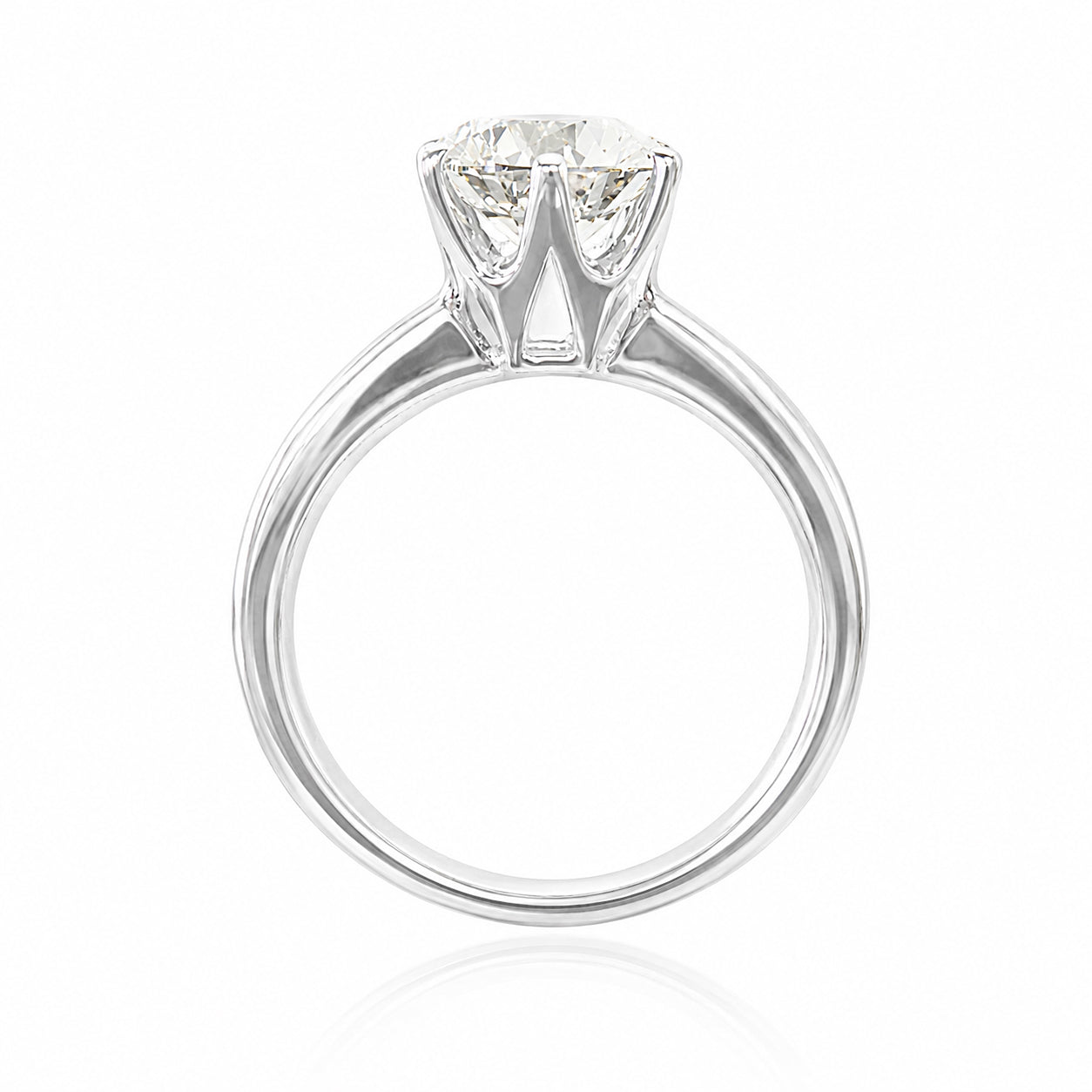 天然ダイヤモンドリング 1.52ct Round PT900 横画像