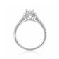 天然ダイヤモンドリング 1.5ct Oval 18KWG 横画像