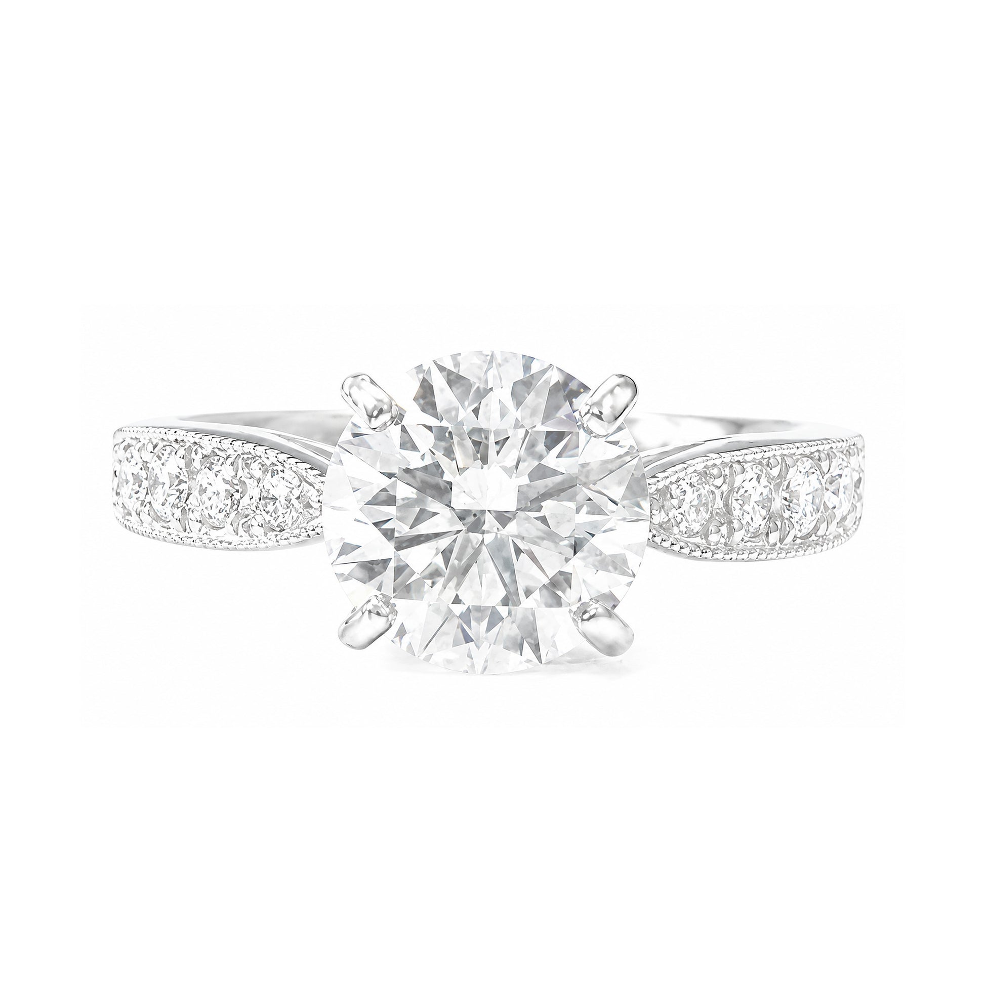 天然ダイヤモンドリング 1.8ct Round PT900 画像
