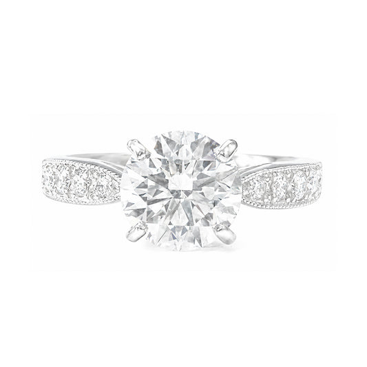 天然ダイヤモンドリング 1.8ct Round PT900 画像