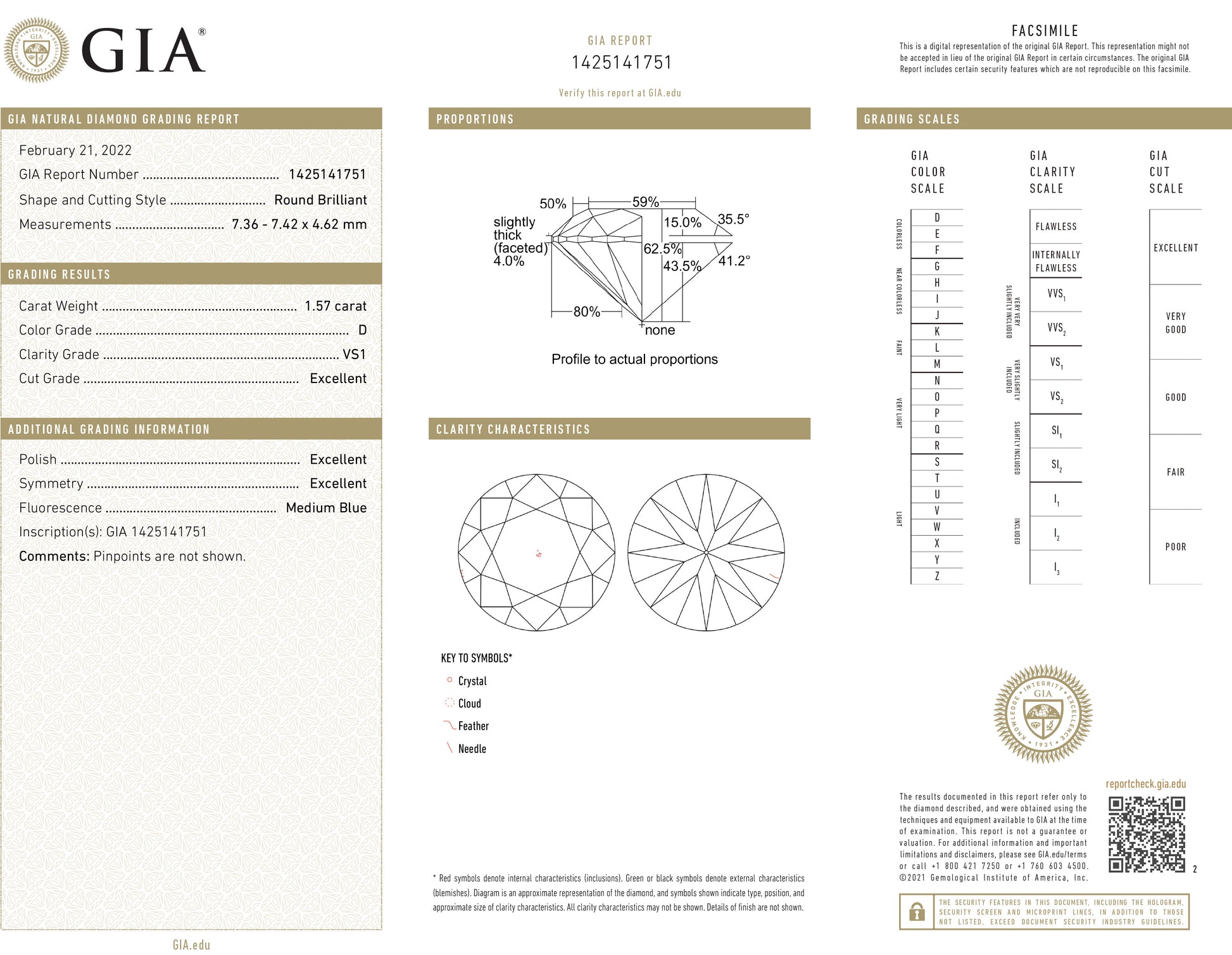 天然ダイヤモンドリング 1.8ct Round PT900 GIA 鑑定書