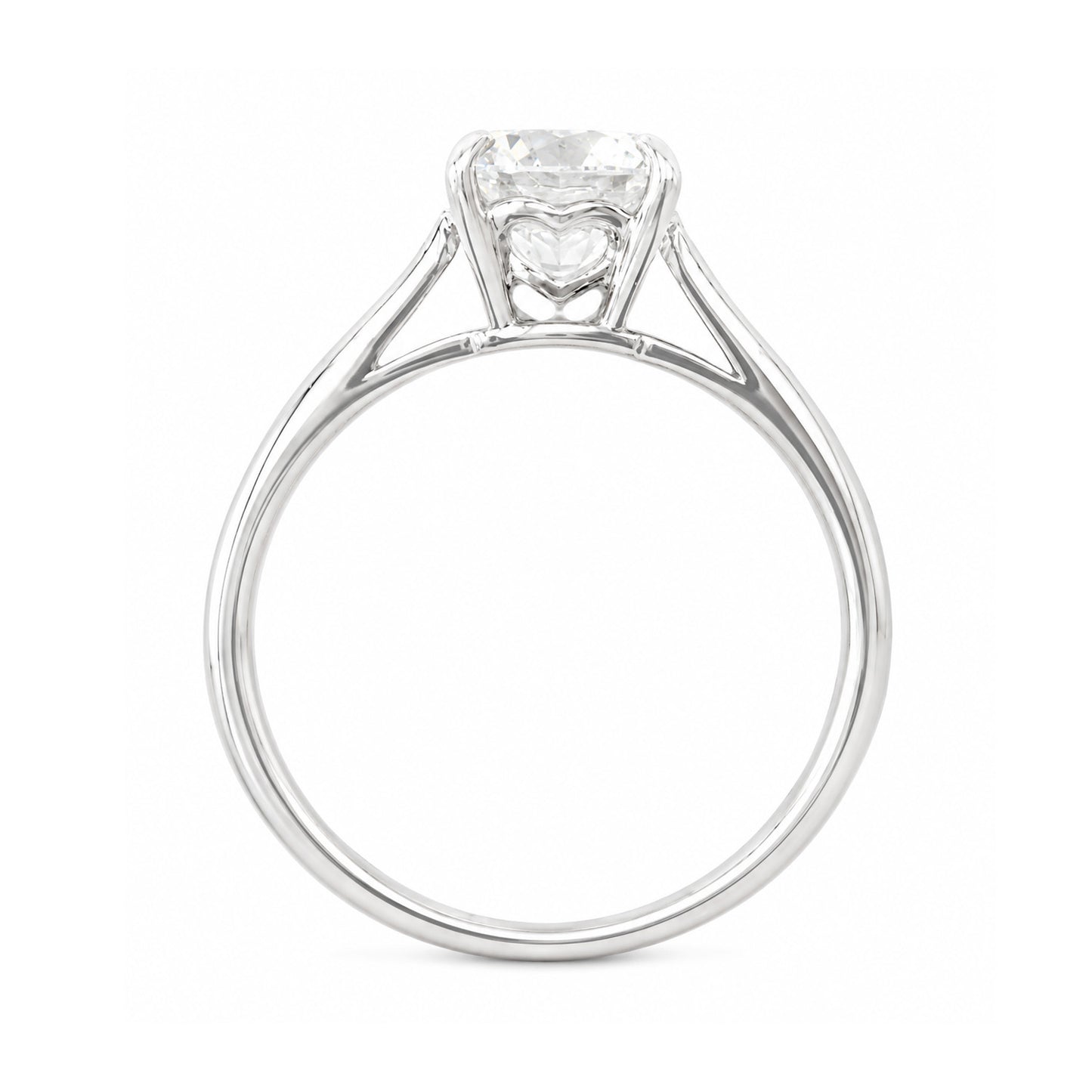 天然ダイヤモンドリング 1.8ct Round PT900 横画像
