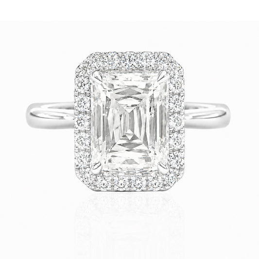 天然ダイヤモンドリング 2.371ct Emerald 18KWG 画像