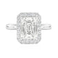 天然ダイヤモンドリング 2.371ct Emerald 18KWG 画像