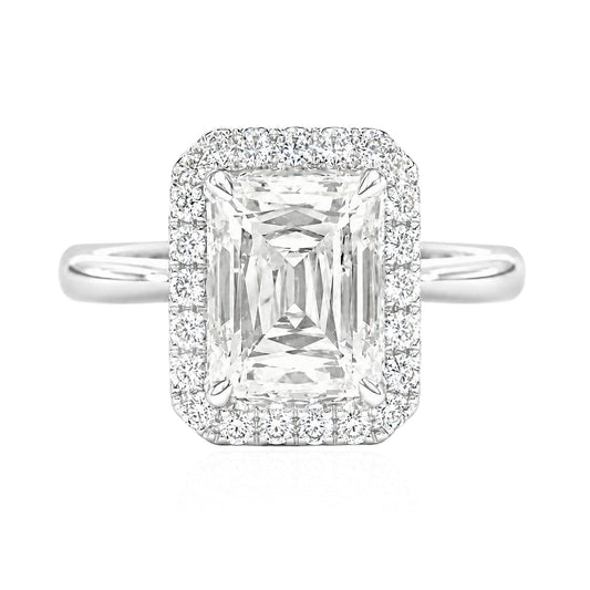 天然ダイヤモンドリング 2.371ct Emerald 18KWG 画像
