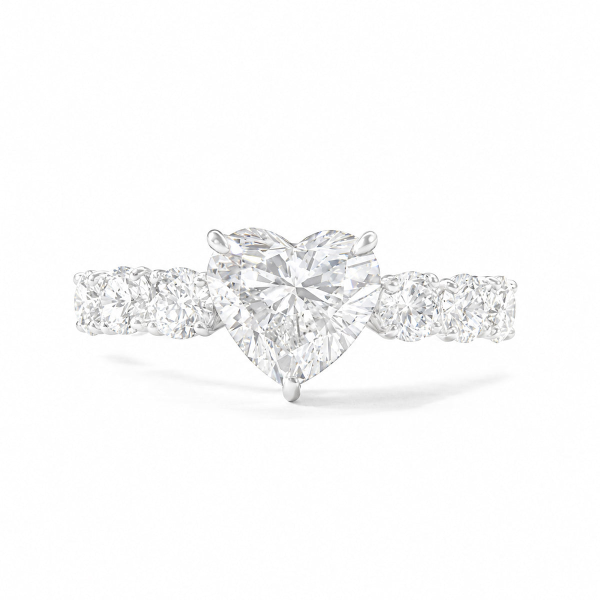 天然ダイヤモンドリング 2.511ct Heart 18KWG 画像