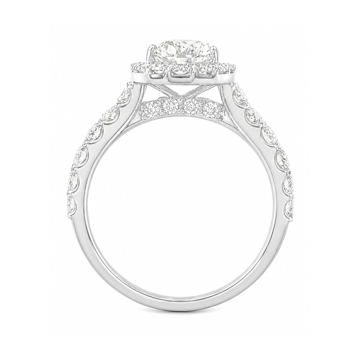 天然ダイヤモンドリング 2.601ct Pear PT950 横画像