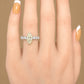 天然ダイヤモンドリング 2.852ct Marquise 18KWG 着用