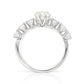 天然ダイヤモンドリング 2.852ct Marquise 18KWG 横画像