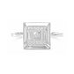 天然ダイヤモンドリング バゲット 0.25ct 18KWG 画像