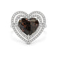 天然ダイヤモンドリング Brown 5.985ct Heart 18KWG 画像