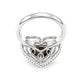天然ダイヤモンドリング Brown 5.985ct Heart 18KWG 横画像