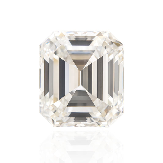 天然ダイヤモンドリング フェイントイエロー エメラルドカット VS2 3.06ct  画像