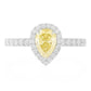 天然ダイヤモンドリング ファンシービビッドイエロー ペア VS2 0.8ct 画像