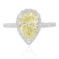 天然ダイヤモンドリング ファンシーイエロー ペア VS1 1.409ct 画像