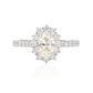天然ダイヤモンドリング ほぼ無色 1.25ct SI1 オーバル 画像