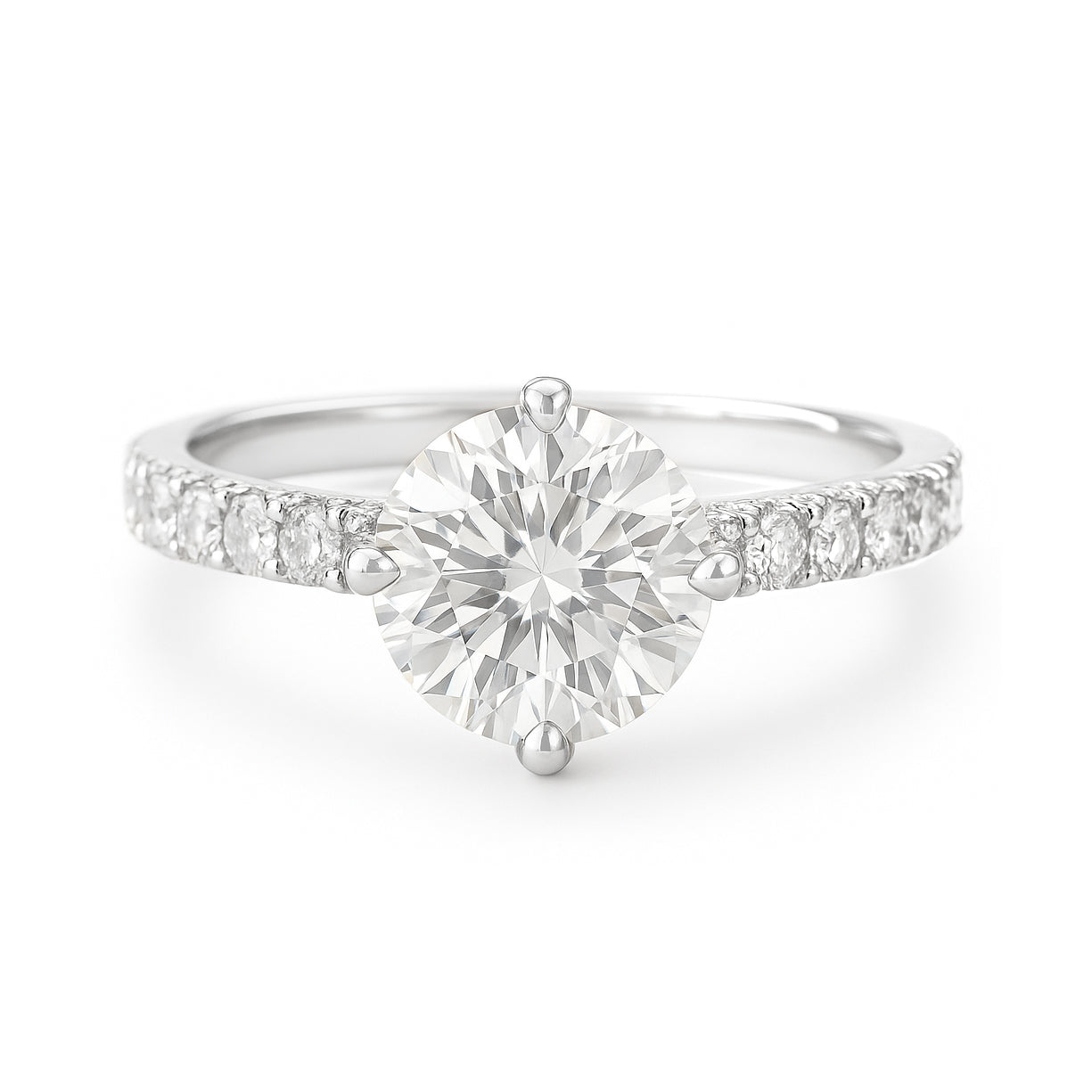 天然ダイヤモンドリング ほぼ無色 ラウンド SI1 1.215ct 画像