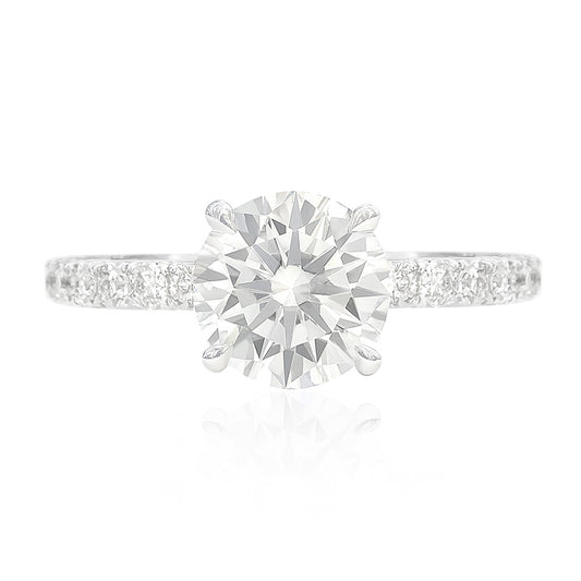 天然ダイヤモンドリング ほぼ無色 ラウンド VS2 1.45ct 画像