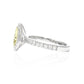 天然ダイヤモンドリング Intense Yellow 2.01ct SI1 Pear 横画像