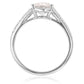 天然ダイヤモンドリング Light Pink 1.021ct SI2 Pear 横画像