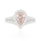 天然ダイヤモンドリング Light Pink 1.021ct SI2 Pear 画像