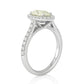 天然ダイヤモンドリング Light Yellow Green 0.88ct VS1 Pear 画像