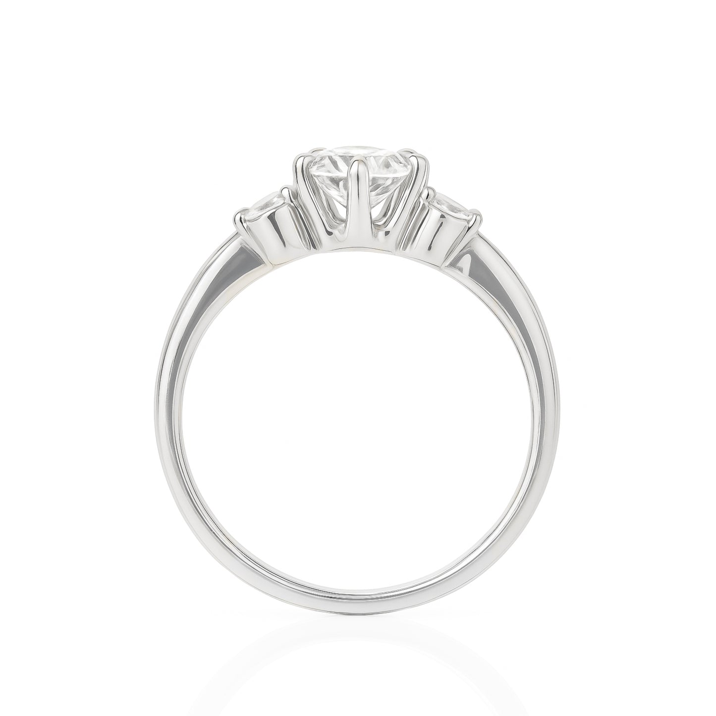 天然ダイヤモンドリング 無色 0.506ct SI1 ラウンド 横画像