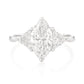 天然ダイヤモンドリング 無色 1.684ct SI1 Marquise 画像