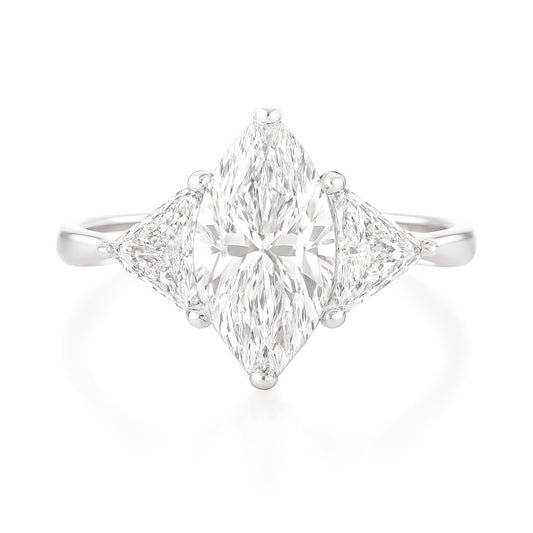 天然ダイヤモンドリング 無色 1.684ct SI1 Marquise 画像