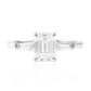 天然ダイヤモンドリング 無色 エメラルド VVS2 0.87ct 画像