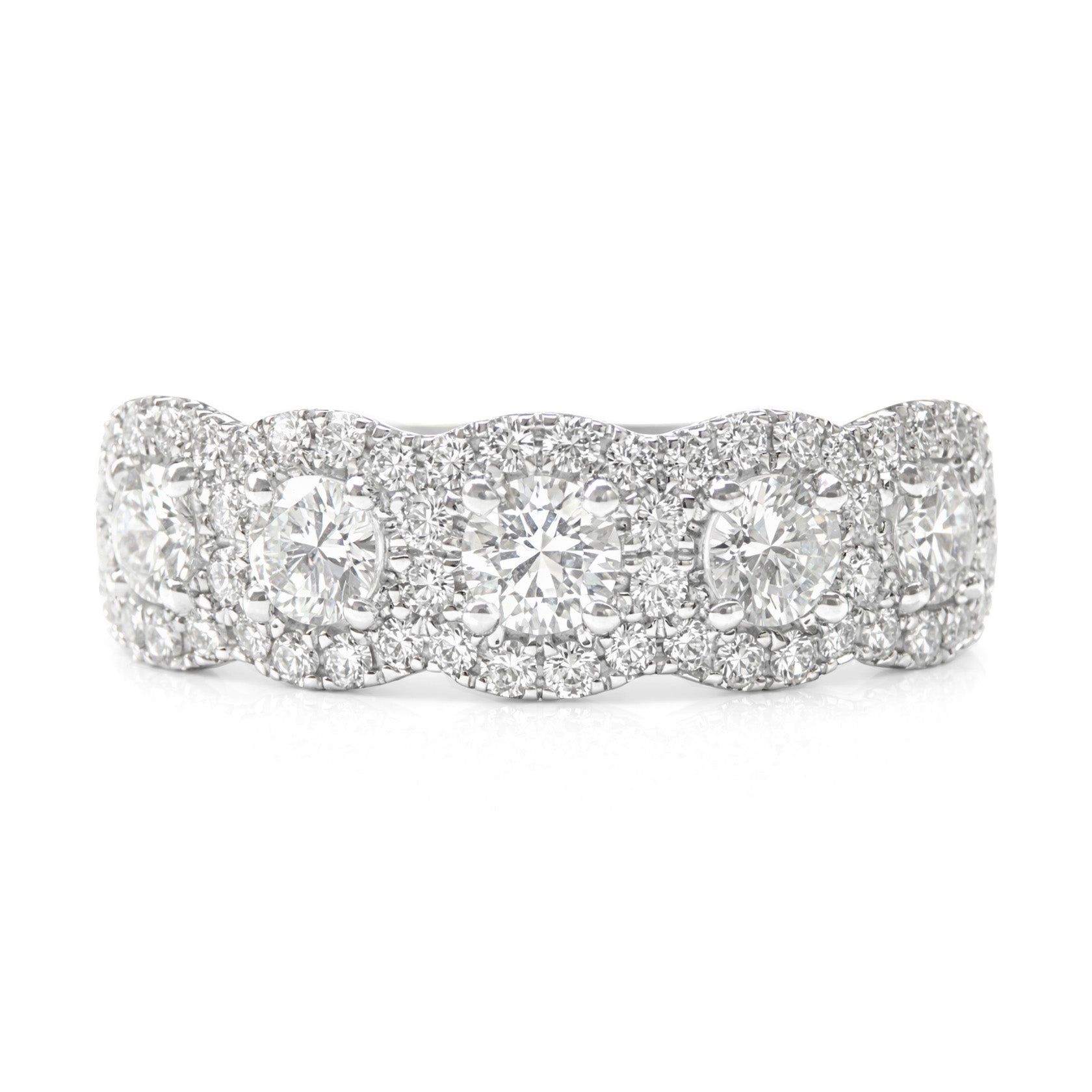 Round Colorless Diamond Ring 5 Stones - 0.75ct – ヴァイス