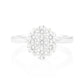 天然ダイヤモンドリング 無色 花柄 ラウンド 0.44ct  画像