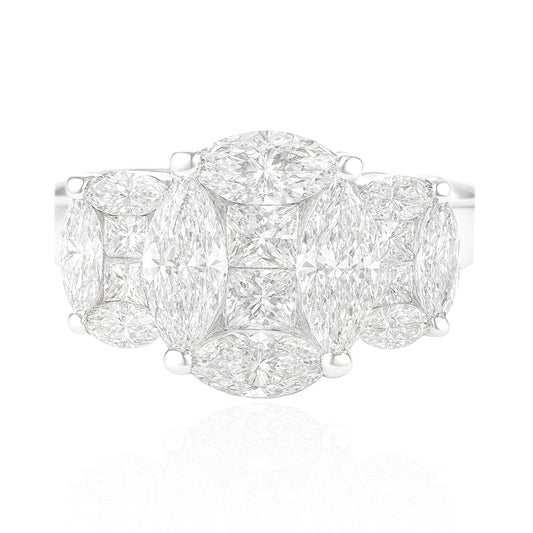 天然ダイヤモンドリング 無色 オーバルデザイン 1.5ct 画像